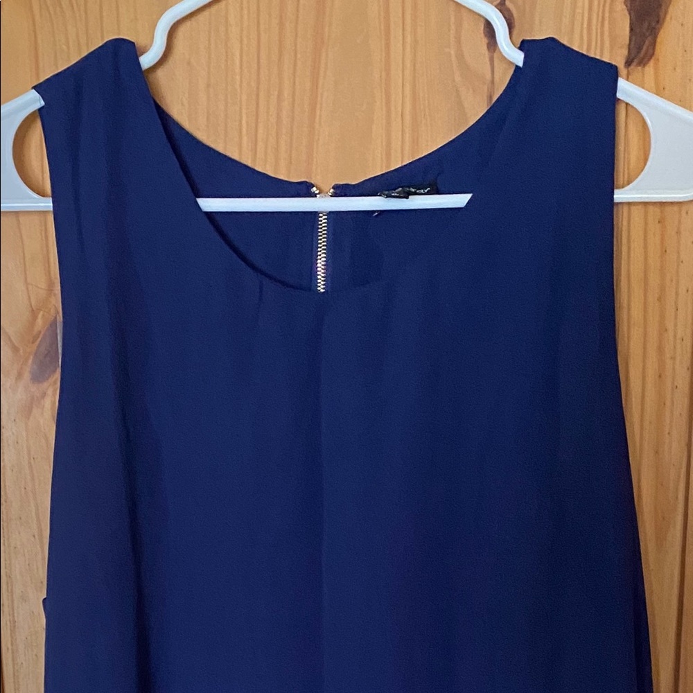 Blue polyester dress